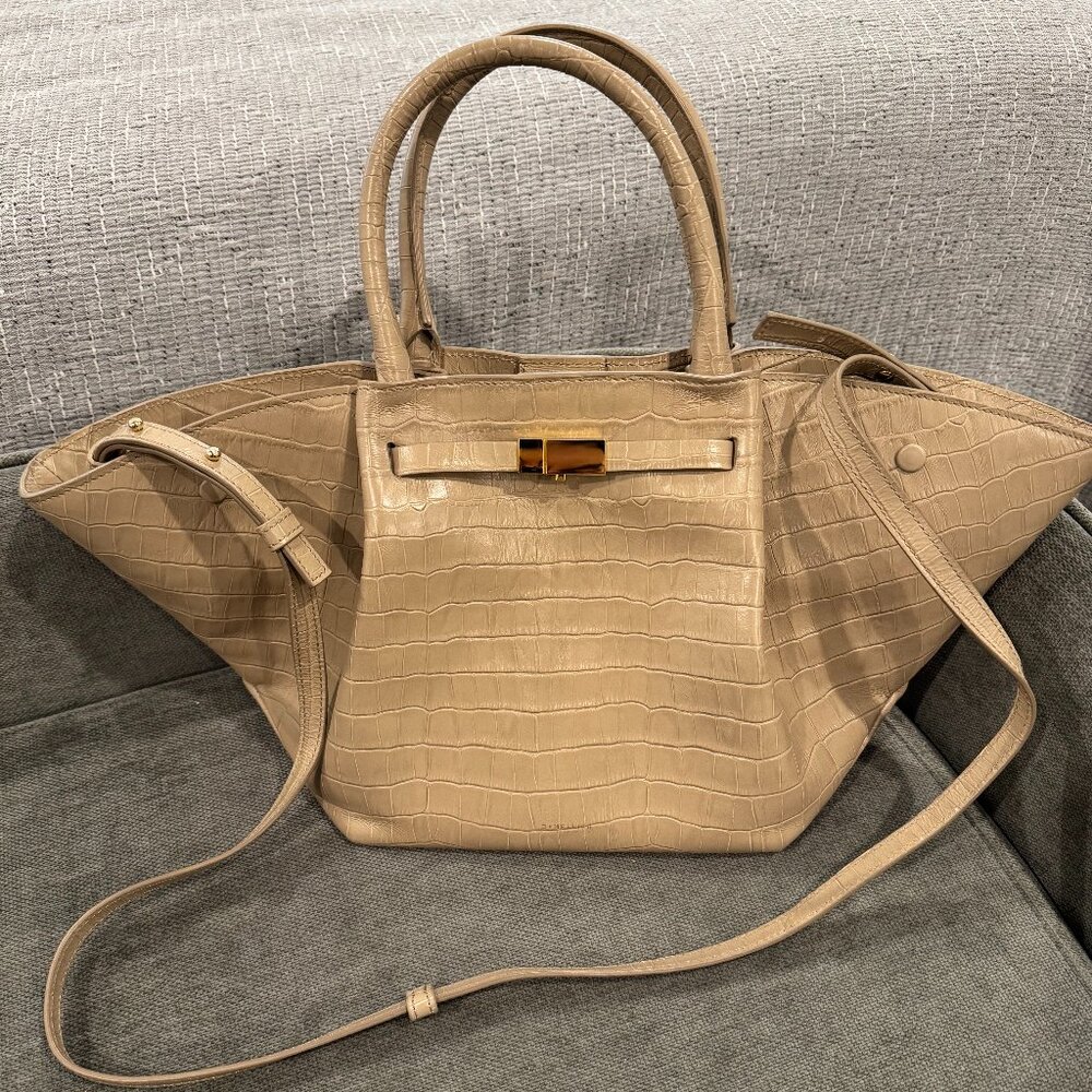 Demellier The Midi New York in Tan Alligator Leather